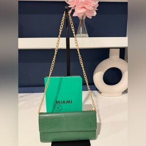 Green Louis Vuitton Epi Wallet